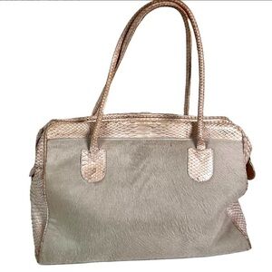 Carlos Falchi Pony & Rattlesnake Shoulder Bag
